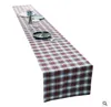 plaid table runner.