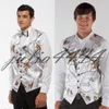 2019 핫 V 넥 Camo 망 웨딩 조끼 남자의 웨딩 신랑 착용 Realtree 화이트 Camo 정식 Tuxedo 조끼 사용자 정의 만든