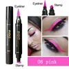 EVPCT 1PCS podwójny uszczelnienie Czarny niebieski eyeliner Trójkąt Eyeliner 21 Wodoodporne konturowanie znaczków makijaż TSLM26483670