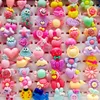 Newest 500Pcs/lot Children Cartoon Rings Resin Finger Band Jewelrys Heart Shape Animals Flower Baby Girl Tangible Benefits Charm Kid Gifts