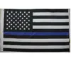 6Styles Blue Line USA Police Drapeaux 3x5Fts Thin Blue Line USA Drapeau Noir Blanc Et Bleu Drapeau Américain pour les Officiers de Police GGA3465-5N
