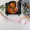 8913PCS Silicone Cooking Utensils Set Nonstick Spatula Shovel Wooden Handle Cooking Tools Set With Storage Box Kitchen Tools T26753570