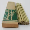 120 комплектов бамбуковых соломинок наборы многоразовых экологически чистых натуральных бамбуковых соломинок для питья ручной работы и чистящая щетка