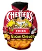 Partihandel - Nyaste Mode Kvinnor / Mens Hot Cheetos Funny 3D-utskrift Casual Hoodies Pullovers Sweatshirts Gratis frakt L039