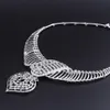 New Fashion African Jewelry Set Dubai Silver plaqué Collier Boucles d'oreilles Set Crystal Indian Wedding Jewelry4675025