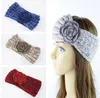 crochet flower headband winter warm knit women girls hairbands ear warmer head wrap turban knit wool knot headband Hair Accessories