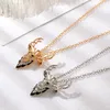 Colliers de Noël Collier de chandail pour bijoux féminins Cadeau de Noël pour enfants Collier de cerf en argent plaqué