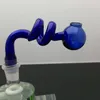 Couleur spirale S marmite gros Bongs tuyaux de brûleur à mazout conduites d'eau tuyau de verre plates-formes pétrolières fumer