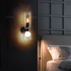 Nordic Iron Net Wall Lamp Glass Modern Luxury Sconce Hotel Cafe Store Corridor Stair Aisle Bedside Creative Dubbel Head Lighting