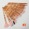 20pcSset Diamond Makeup Brushes Brushes Ensembles de feux de fard à paupières Brosse à lèvres Broussage Blender Brouss