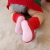 Decorações do bebê de natal 1 par Crianças Temáticos Algodão Recém-nascido Dos Desenhos Animados Meias de Inverno Crianças Bebê Infantil Anti-slip Crianças Unisex Meias