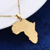 Trendy Africa Map with Ghana Pendant Necklaces Jewelry for Women Men African Maps Charm Chain Jewellery