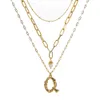 26 A-Z Collier de pendentif initial anglais