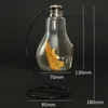 Bulb Shape Glass Vase Micro Landscape Eco Bottle With Holder