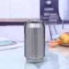 12oz 16oz Cola-Dose Wasserflasche Vakuum-Reisebecher aus Edelstahl Kaffee hält Flüssigkeit kalt oder kalt mit auslaufsicherem Deckel und Strohhalm