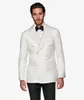 Helt ny elfenben bröllom tuxedos dubbelbröst män bröllop tuxedo mode män jacka blazer män prom middag / darty kostym (jacka + byxor + slips) 1850
