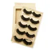 Wholesale 5 pairs eyelashes mink strip lashes dramatic lash natural 3d eyelash makeup false eyelashes cilios maquiagem factory price