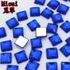 MICUI 300PCS 8mmクリスタルミックス色アクリルラインストーンフラットバックスクエアジェムストラスストラスストラスドレスドレスクラフトZZ714315C