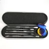 106-121mm dab-verktygssatser Vaxoljebehållarverktygsset Aluminiumlåda Förpackning Vax Atomizer Titanium Nail Dabber Tool Silicone Box Kits