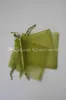 100st Olive Green DrawString Organza Gift Packing Påsar 7x9cm 9x12cm 10x15cm Bröllopsfest Julfavör Presentväskor Diy Jewelry M267A