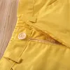 Летние детские наряды для маленьких мальчиков, футболка с динозавром «Джентльмен», топы, желтые шорты, модная детская пляжная одежда для мальчиков, 16Y1543918