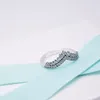 Wholesale- wish V-ring for Pandora 925 sterling silver CZ diamond temperament joint ring with original box birthday gif