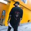 Рваные футболки мужские панк-рок Rave футболка психоделический хип-хоп Street Camisa Swag Rasgados винтажная рэп мужская одежда Baggy Dx533 J12516