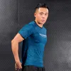ROPA Deportiva Erkekler T Shirt Spor Yansıtıcı Koşu T Gömlek Erkek Spor Salonu Fitness Egzersiz Egzersiz Kısa Kollu Spor Giysiler