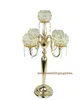 5 braços cristal ouro macio acrílico candelabros peça central para o casamento decoração senyu0298