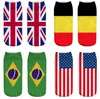 Hombres de las mujeres del tobillo Calcetines manera 3D Canadá Inglaterra americana de los EEUU de la bandera calcetines ocasionales del algodón calcetín unisex calcetines