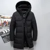 Najwyższej jakości Projekt Wiatroszczelna Zimowa Long Jacket Mężczyźni Klasyczna Moda Gruba Duck Down Płaszcz Thermal Male Duży Rozmiar 4XL Parka