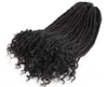 18 "Faux locs вязание крючком осмотра Оммре богиня вязание крючком наращивание мягкие натуральные синтетические плетеные волосы дреда