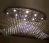 lustres cortina oval wave lustres modernos lâmpada de cristal sala de estar el iluminação205m