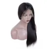 Naturfärg Silky Rak Front Lace Wig 100% Brazilian Human Hair Lång längd 180% Täthet för svarta kvinnor