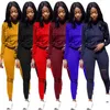 Heißer Stil - 2019 neuer einfarbiger Sport-Burn-Flower-Kapuzenanzug für amerikanische Damenmode DN8140
