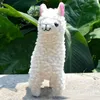 Mooie 23cm Witte Alpaca Lama Knuffel Pop Dier Knuffeldier Poppen Japanse schapen Zachte Alpacasso Voor Kinderen verjaardag Kerstcadeaus