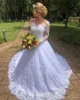 Sexy Amazing Lace Wedding Dresses Summer Bohemian A Line Off Shoulder Long Sleeves Bridal Gowns Appliques Robe de mariee With Court Train