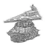 MOC 18916 90007 Star Toys Destroyer cruise ship 5098pcs The Empire Over Jedha City compatible Building block Kids Christmas gift