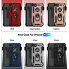 Med Holster Belt Clip Kickstand Ring Shock Absorption Telefon Väska till Samsung J2 J3 J4 J6 J7 A2 A6 A7 A9 A8 Plus Core 2018 Prime