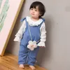 Nouveau été infantile bébé garçons barboteuse filles enfants Onesies Denim barboteuses combinaisons enfant body 14810