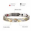 Mode-ealth Energy Magnétique Ion Germanium Bracelet Hommes Pulseras Hombre Chaîne Lien Bracelet En Acier Inoxydable Bracelet Femmes Hommes S915