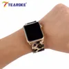 Cool Leopard Genuine Leather Lining Watchband For Apple Watch 4 40mm 44mm 38mm 42mm Fashion Bracelet Band Strap For Iwatch 1 2 3 T190620