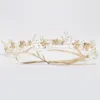 ファッション - 新品質ゴールドクリスタル真珠のヘッドバンド花嫁の​​ヘアアクセサリーフラワーヘッドピース手作りの結婚式のヘアジュエリーS918