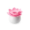 Chic Lotus Flower Toothpick Holder Creative Floral Shaped Cotton Bud Dispenser Box Home Decor Green Pink Black White