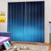 3d rideau Chambre De foncé au bleu clair grain de bois numérique HD Imprimer 3d Belle Blackout rideaux