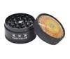 Metal Smoke Grinder Zinc Alloy Three-layer Smoke Grinder Fine 3D Pattern Printing with 50mm Diameter