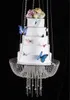 18-дюймовый хрустальный торт стойки люстры стиль драпировки суспендированные качели торт стойки круглые висячие торт стенды свадебный центральный стол
