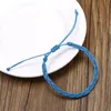 Веревка ручной работы сплетенные многослойные дружбы плетеные браслеты очаровательные браслеты восковой струны многоцветный браслет для женщин мужчин ювелирные изделия