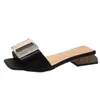 Kobiety Buty Letnie Kapcie Klapki Med Heel Lato Moda Casual Buty Kobieta Slip Na Zewnętrznych Kapcie A00252