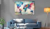 Unframed 1 Panel Large HD Printed Canvas Print Painting World Map Home Decoration Wall Pictures for Living Room Wall Art on Canvas280H